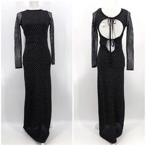 Missoni Metallic Mesh Open Back Slinky Maxi Dress